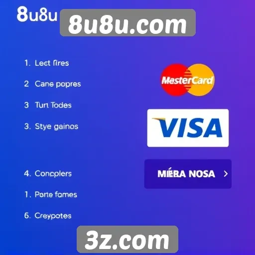 Comparação de métodos de pagamento disponíveis no 8u8u.com